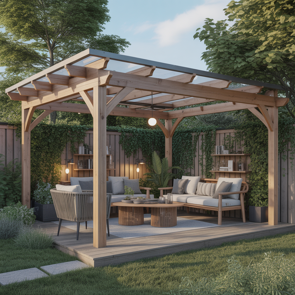 11.Sa bygger du en pergola som ger skugga och skydd aret runt