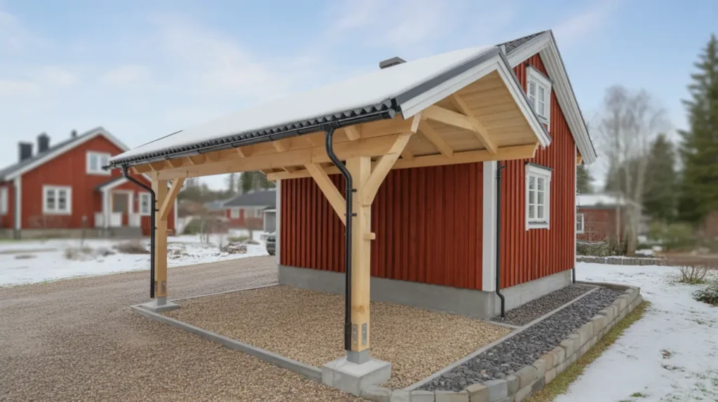 bygga carport som t l svensk vinter bygglov grund och sn last pris rot avdrag och smarta materialval