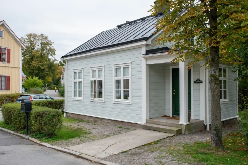 fasadrenovering och m lning av villa i gamla enskede